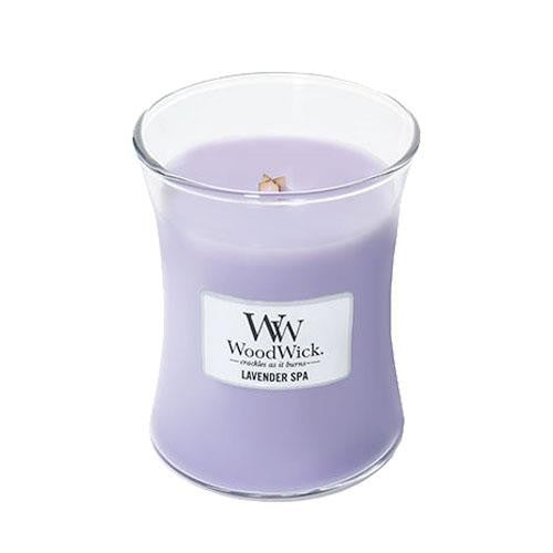 Lavender Spa Woodwick Medium Candle - Zebra Blush