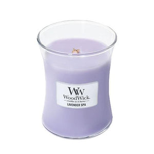 Lavender Spa Woodwick Medium Candle - Zebra Blush