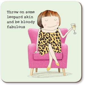 "Leopard Skin" Coaster - Zebra Blush