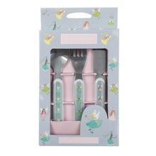 Load image into Gallery viewer, Cutlery Set - Melamine - Childrens - Princess Fairies - Zebra Blush