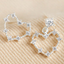 Load image into Gallery viewer, Mismatched Heart Crystal Earrings