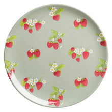 Load image into Gallery viewer, Dinner Plate - Melamine - Adult - Strawberries - Zebra Blush
