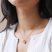 Load image into Gallery viewer, Heart and Moonstone Pendant Necklace Gold
