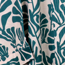 Load image into Gallery viewer, TEAL PINK SILHOUETTE PRINT MODAL KIMONO
