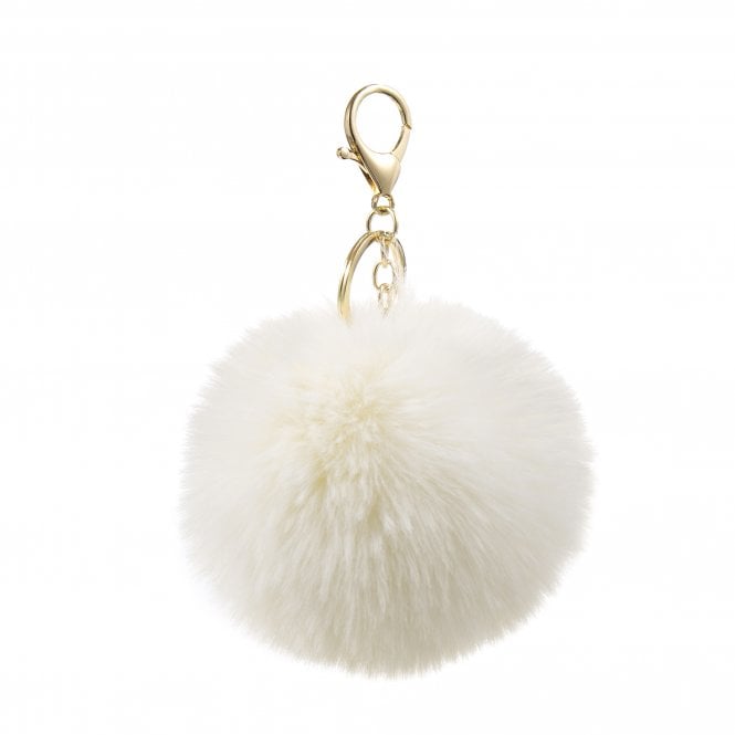 KEYRING POM WHITE