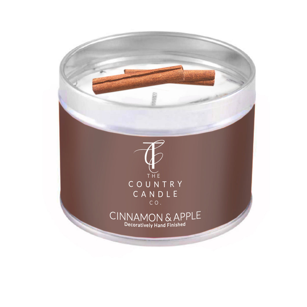 Cinnamon & Apple Tin Candle