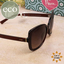 Load image into Gallery viewer, SMOKY BURGUNDY RETRO BUTTERFLY RECYCLED POLYCARBONATE SUNGLASSES
