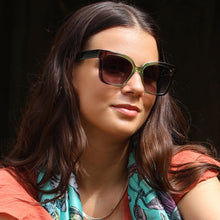 Load image into Gallery viewer, 30047-GREEN OMBRE WAYFARER RECYCLED POLYCARBONATE SUNGLASSES
