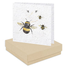 Load image into Gallery viewer, Boxed Bee Plantable Seed Earring
