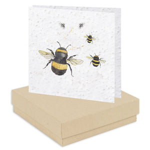 Boxed Bee Plantable Seed Earring