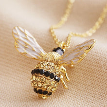 Load image into Gallery viewer, Large Crystal Bumblebee Pendant Necklace
