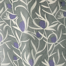 Load image into Gallery viewer, GREY MIX VINE PRINT RECYCLED POLY SILK FEEL SCARF
