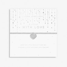Load image into Gallery viewer, CHRISTMAS A LITTLE WITH LOVE Silver Bracelet 17.5cm stretch
