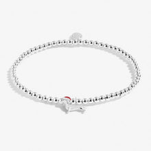 Load image into Gallery viewer, CHRISTMAS A LITTLE DACHSHUND THROUGH THE SNOW Silver Bracelet 17.5cm stretch
