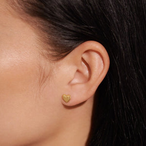 Boxed Earrings Heart Of Gold