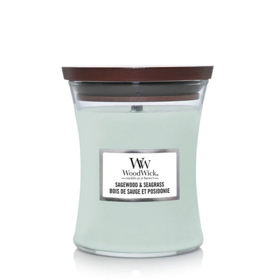 Sagewood & Seagrass Woodwick Medium Candle