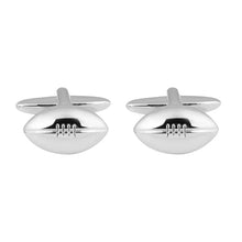 Load image into Gallery viewer, Pair of Rugby Ball Cufflinks Gift Boxed
