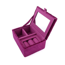 Load image into Gallery viewer, BRAMBLE PLUM VELVET EMBROIDERED WINTER BLACKBERRIES SMALL JEWELLERY BOX
