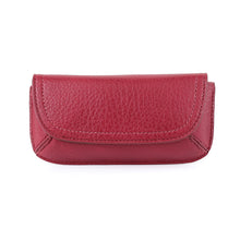 Load image into Gallery viewer, RED VEGAN LEATHER GLASSES CASE
