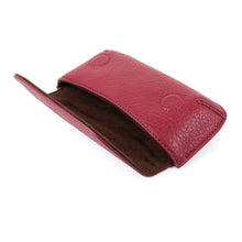 Load image into Gallery viewer, RED VEGAN LEATHER GLASSES CASE
