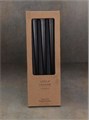 Black Taper Candle, Box/4