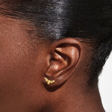 Load image into Gallery viewer, MOMENTS TO SHINE BEE HAPPY Gold Plated Stud Earrings
