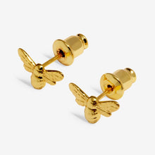 Load image into Gallery viewer, MOMENTS TO SHINE BEE HAPPY Gold Plated Stud Earrings
