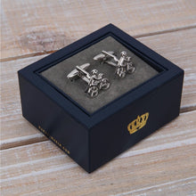 Load image into Gallery viewer, Harvey Makin Rhodium Plated Cufflinks Cyclist
