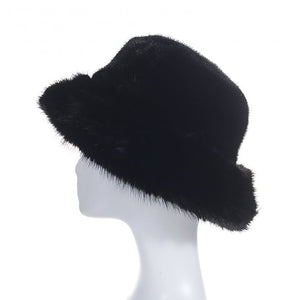 HAT 37 BLACK FAUX FUR HAT