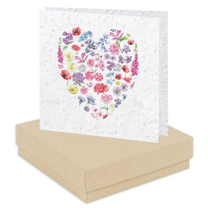 Boxed Heart Plantable Seed Earring Card