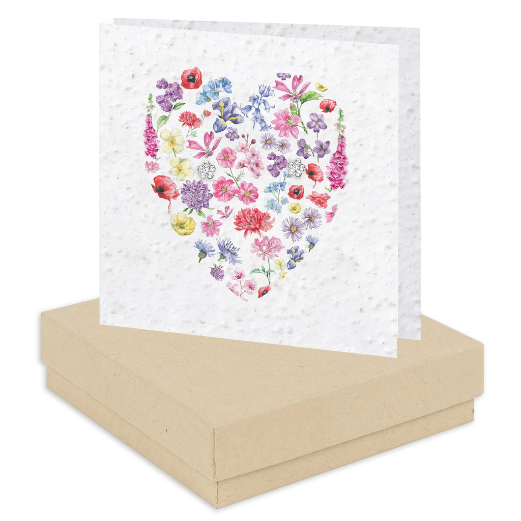 Boxed Heart Plantable Seed Earring Card