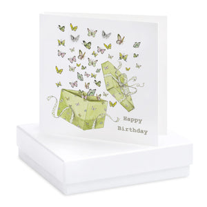 Boxed Butterflies & Presents Earring Card