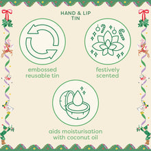 Load image into Gallery viewer, Cath Kidston Christmas Legends Hand &amp; Lip Tin ( Hand Cream 50ml &amp; Lip Balm 10ml)
