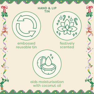 Cath Kidston Christmas Legends Hand & Lip Tin ( Hand Cream 50ml & Lip Balm 10ml)