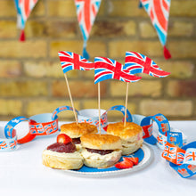 Load image into Gallery viewer, Royal Coronation Union Jack Flag Food Flag
