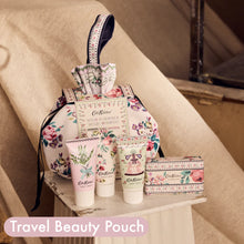Load image into Gallery viewer, CK WILD FLOWERS WILD WOMEN Travel Beauty Pouch (Hand Cream 30ml, Body Cream 30ml, Body Wash 30ml, Scented Soap 100g)
