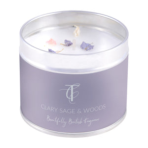 Clary Sage & Woods Tin Candle