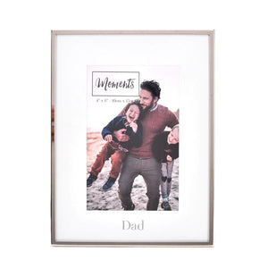 Moments Metal Plated with Mount Photo Frame 4" x 6" Dad