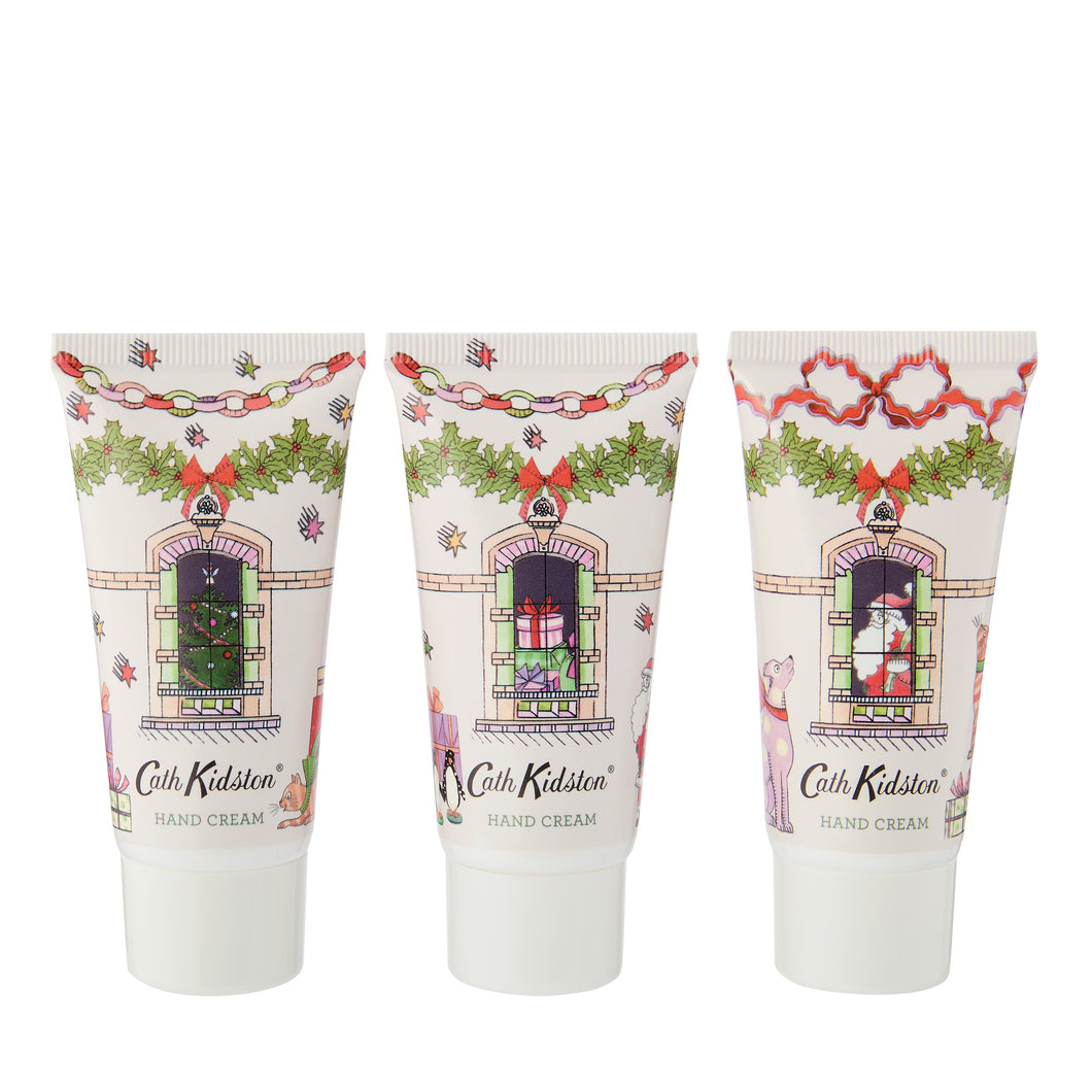 Cath Kidston   A Doll's House Red Berry & Cedar Hand Cream Trio (3 x 30ml)