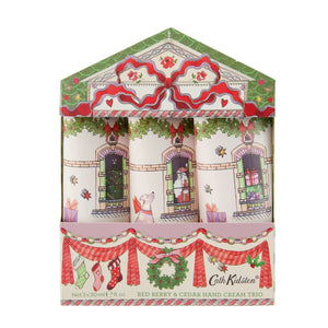 Cath Kidston   A Doll's House Red Berry & Cedar Hand Cream Trio (3 x 30ml)