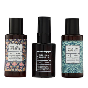 William Morris At Home - BEAUTIFUL SLEEP Cosy Night in Box (Pillow Mist 30ml,  Body Wash 50ml,  Magnesium Bath Milk 50ml, Bath S