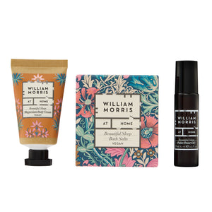 William Morris At Home - BEAUTIFUL SLEEP Cosy Night in Box (Pillow Mist 30ml,  Body Wash 50ml,  Magnesium Bath Milk 50ml, Bath S