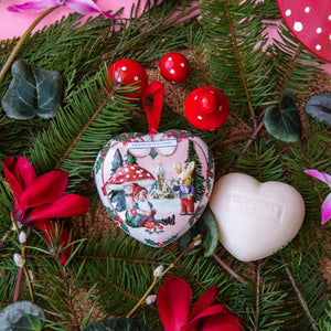 Nathalie Lete Christmas  Scented Soap in Heart Shaped Tin 90g