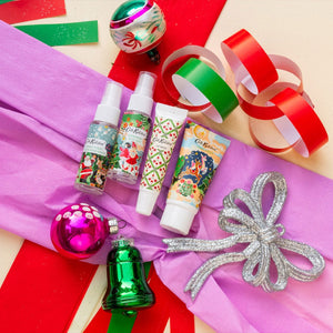Cath Kidston Christmas Legends Daily Essentials (Hand Cream 30ml, Hydrate Scent Refresh Hand Spray 30ml, Body Mist 30ml & Lip Ba