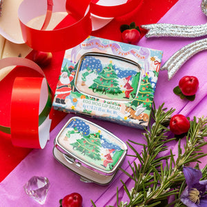 Cath Kidston Christmas Legends Mirror Compact Lip Balm 6g (in display tray)