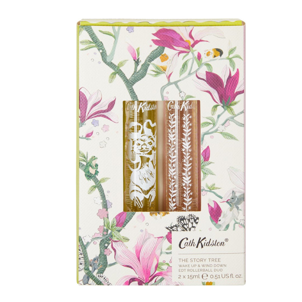 Cath Kidston The Story Tree Wake Up & Wind Down EDT Rollerball Duo (2 x 15ml in two fragrances)