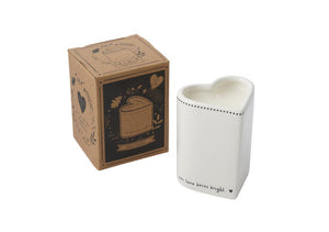 Send With Love Heart Shaped Vanilla Candle