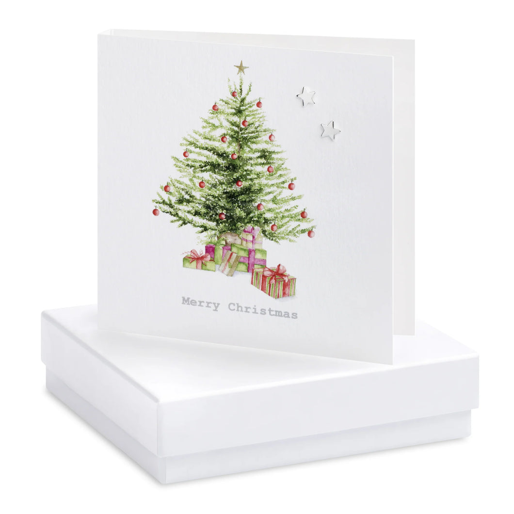 Boxed Christmas Tree Earring Card