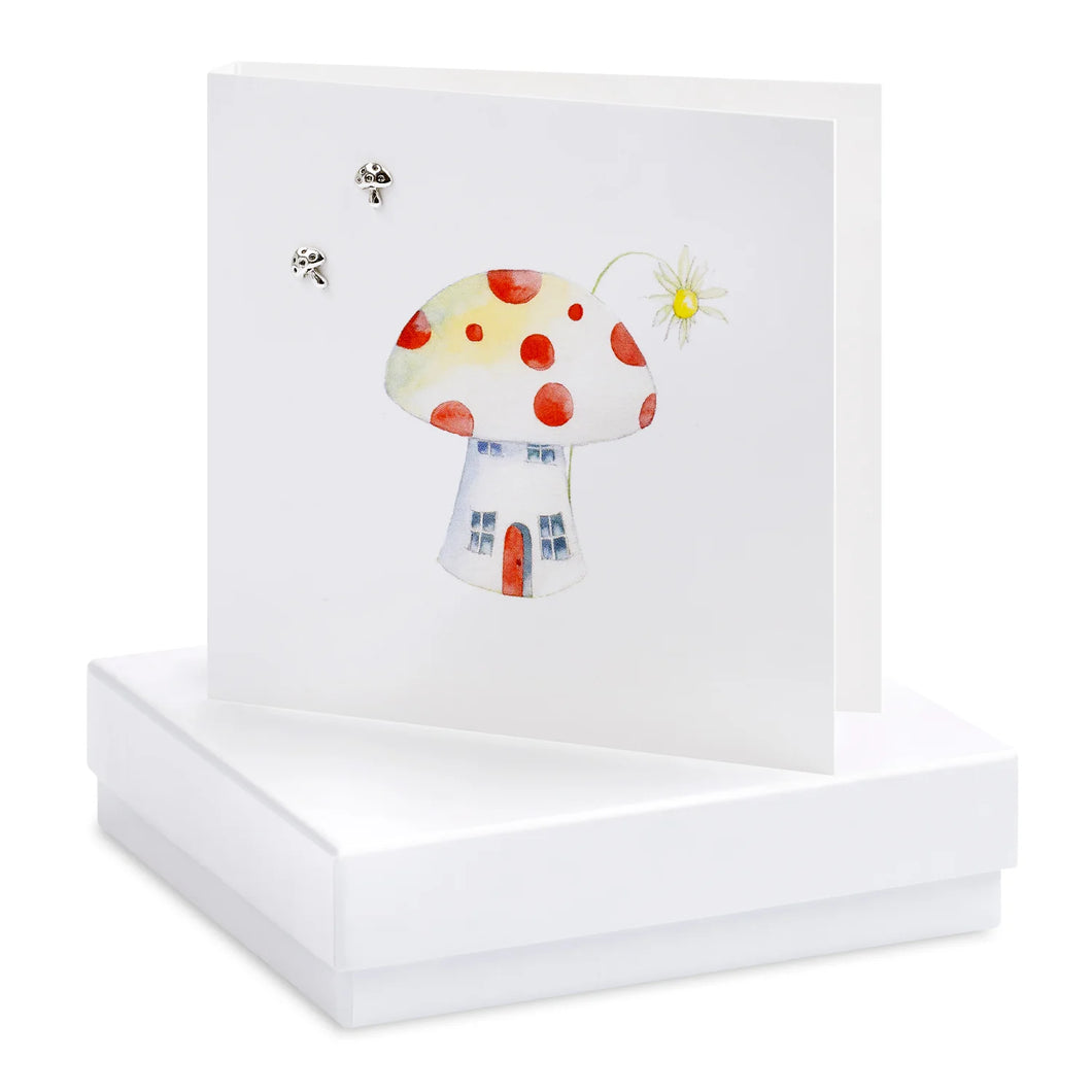 Boxed Toadstool Earring Card