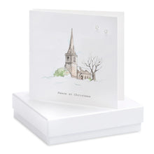 Load image into Gallery viewer, Boxed Christmas Church Earring Card
